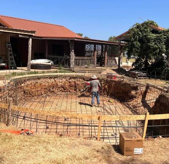 pool construction ongoing